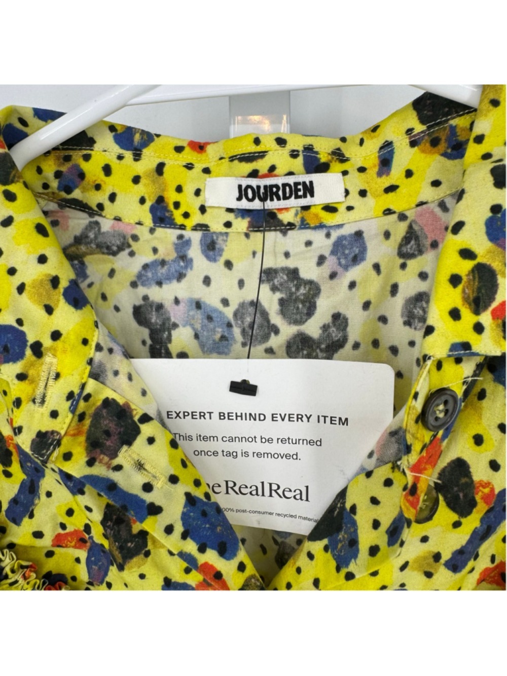 Jourden Collection Ruffle Button Up Dress 38/M - Picture 5 of 6